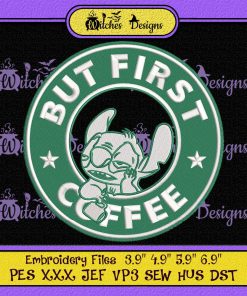 Stitch Starbucks Coffee Embroidery