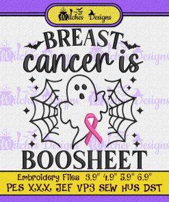 Breast Cancer Is Boo Sheet Embroidery