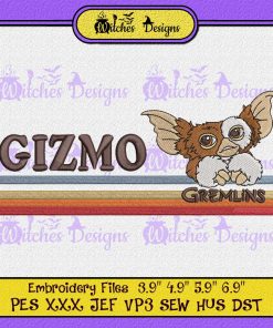 Gremlins Gizmo Retro Embroidery