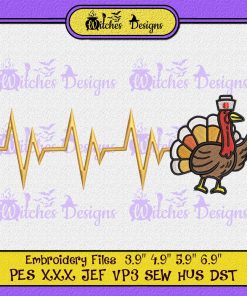 Nurse Turkey Thanksgiving Embroidery
