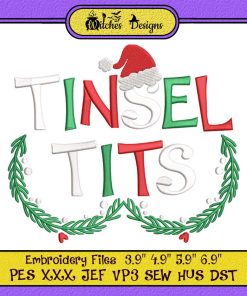 Tinsel Tits Jingle Balls Christmas Embroidery