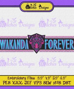 Wakanda Forever Marvel Embroidery