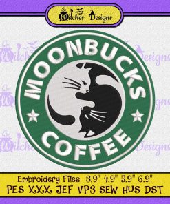 Moonbucks Coffee Embroidery