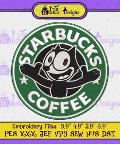 Felix The Cat Starbucks Coffee Logo Embroidery