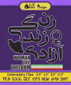 Free Iran Women Life Freedom Embroidery