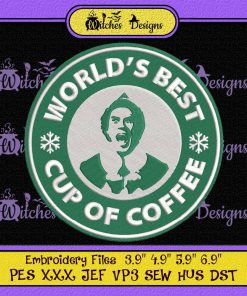 Elf Buddy Starbucks Coffee Embroidery