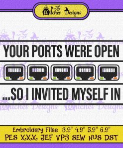 Your Ports Were Open Embroidery