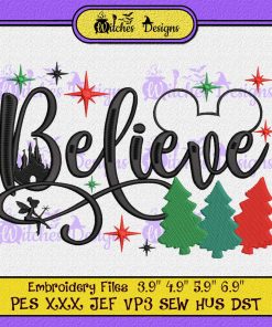 Disney Christmas Believe Embroidery