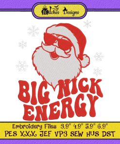 Big Nick Energy Santa Embroidery