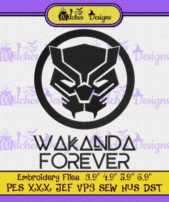Black Panther Marvel Wakanda Forever Embroidery