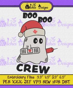 Boo Boo Crew Nurse Christmas Embroidery