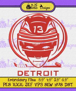 Detroit Hockey Sport Embroidery