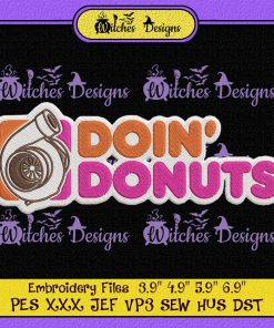 Doin 'Donuts Funny Drift Racing Embroidery