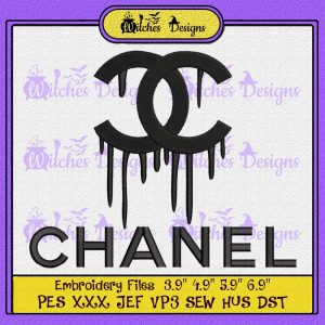 Chanel Dripping Logo Embroidery Design2023