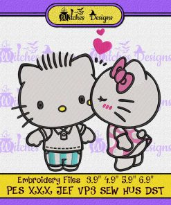 Hello Kitty Happy Valentine Embroidery