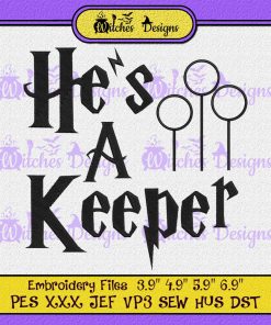 Harry Potter He's A Keeper Embroidery