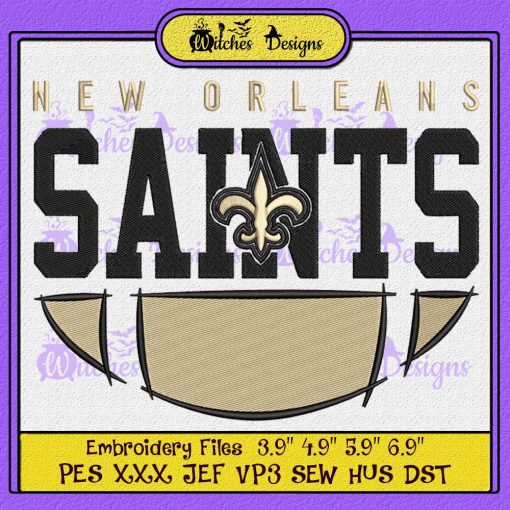 New Orleans Saints Football Embroidery Designs - Witches Designs