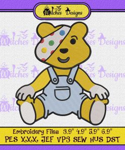 Pudsey Bear Children In Need Embroidery