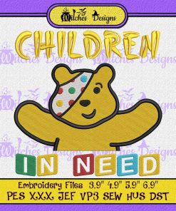 Children In Need Pudsey Bear 2022 Embroidery