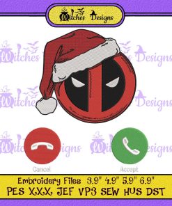 Santa Deadpool Is Calling Christmas Embroidery