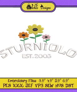 Flowers Sturniolo 2003 logo Embroidery