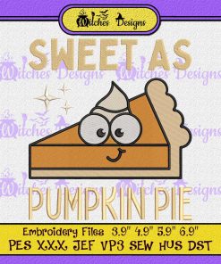 Sweet As Pumpkin Pie Gift Embroidery