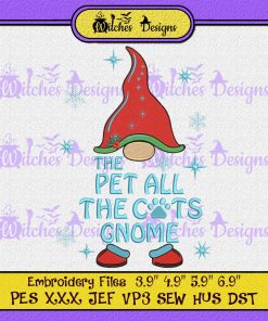 Gnome Cats Santa Christmas Embroidery