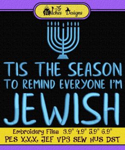 Funny Jewish Hanukkah Embroidery