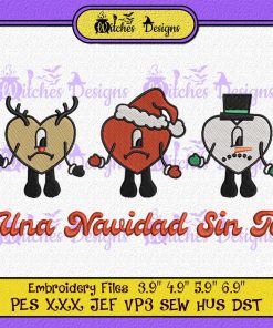 Una Navidad Sin Ti Bad Bunny Christmas Embroidery