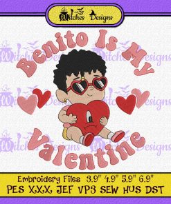 Benito Is My Valentine Bad Bunny Cute Embroidery