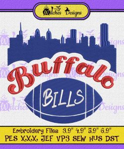 Buffalo Bills Football Skyline Embroidery