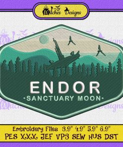 Star Wars Endor Sanctuary Moon Embroidery
