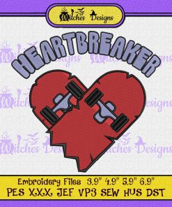 Monster Truck Heartbreaker Valentine Embroidery