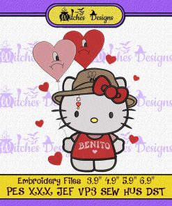 Hello Kitty Benito Bad Bunny Embroidery