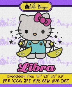 Hello Kitty Libra Zodiac Embroidery