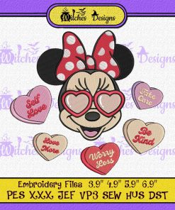 Minnie Mouse Disney Valentine Embroidery