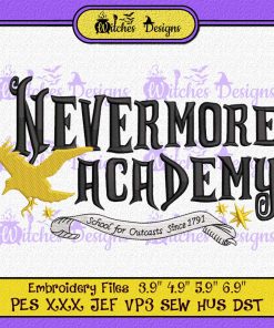 Wednesday Nevermore Academy Embroidery