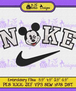Nike Mickey Mouse Disney Embroidery