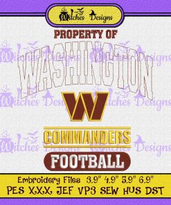 Property Of Washington Commanders Football Embroidery