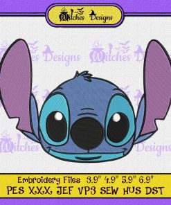 Stitch Face Cute Disney Embroidery