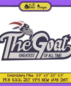 Tom Brady Goat 12 Football Embroidery