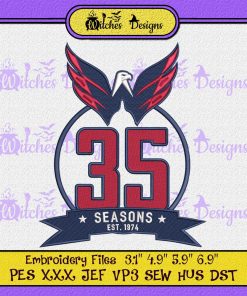 Washington Capitals 35 Seasons Est. 1974 Embroidery