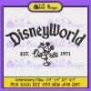 Disney World EST 1971 Embroidery