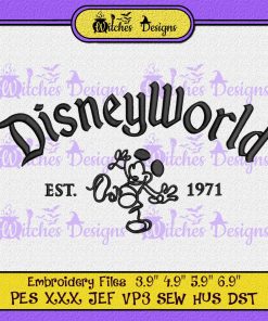 Disney World EST 1971 Embroidery