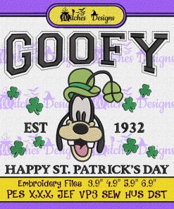 Disney Goofy St Patrick's Day Embroidery