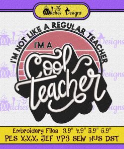 Cool Teacher Funny Quote Embroidery