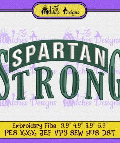 Football Spartan Strong Embroidery