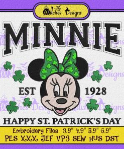 Disney Minnie St Patrick's Day Embroidery