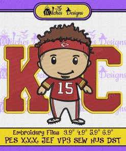 Chibi Patrick Mahomes Kansas City Embroidery