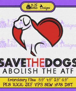 Save The Dogs Embroidery